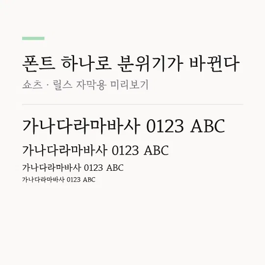 수성바탕체 썸네일 예시