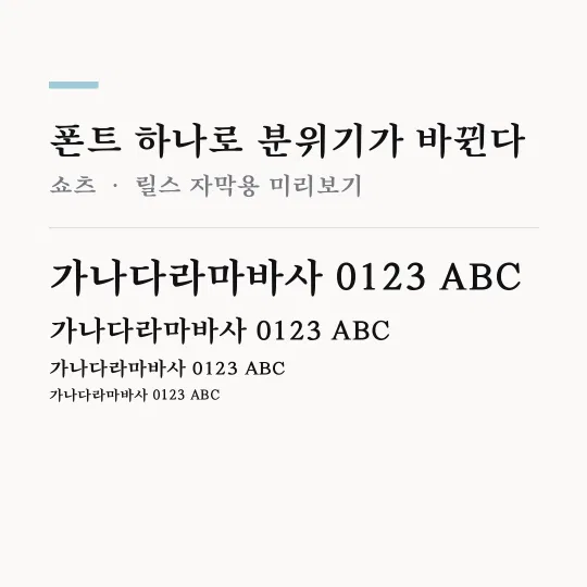 순바탕 Bold 썸네일 예시