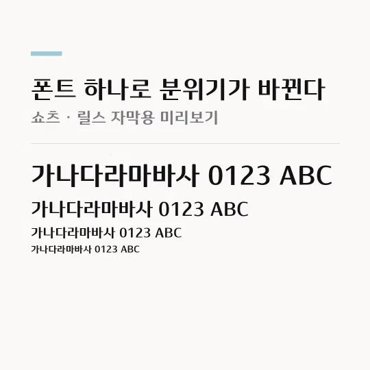 완도청정바다체 B 썸네일 예시