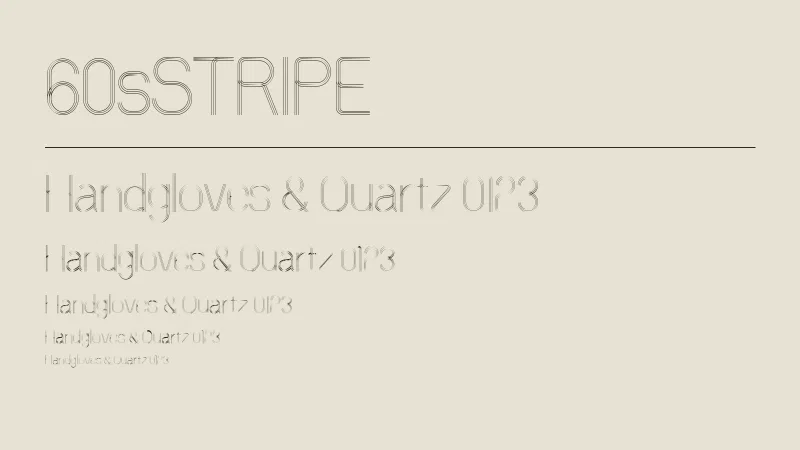 60sSTRIPE 글자 견본 예시
