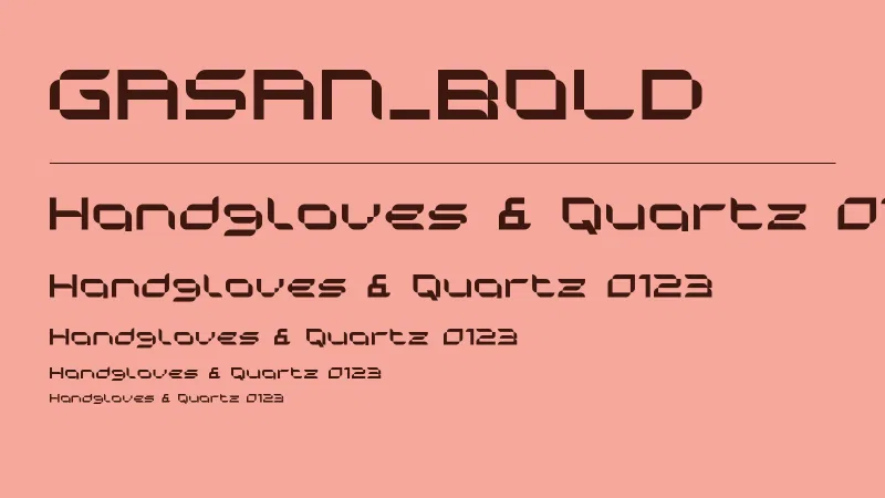 GASAN_BOLD 글자 견본 예시