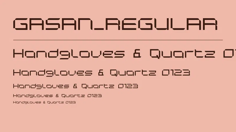 GASAN_REGULAR 글자 견본 예시